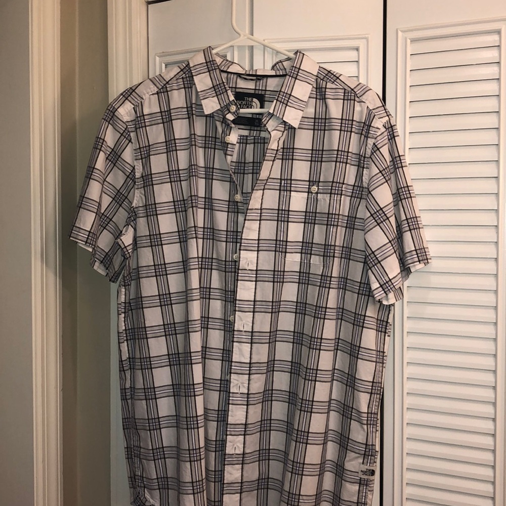 Men’s North Face short sleeve white/grey/black
